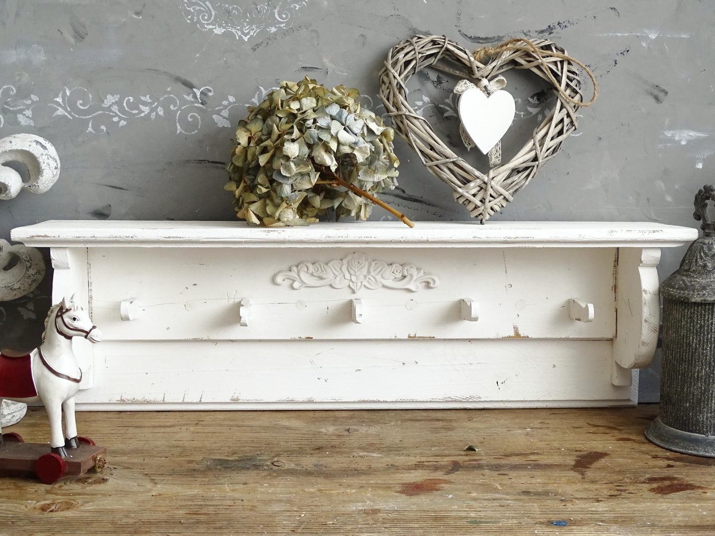 White Wall Coat Rack Shelf Brackets 5 Wood Shaker Peg Rail Rack Shabby Chic Wall Mount Bathroom Towel Wall Rack 5 Pegs Entryway Furniture