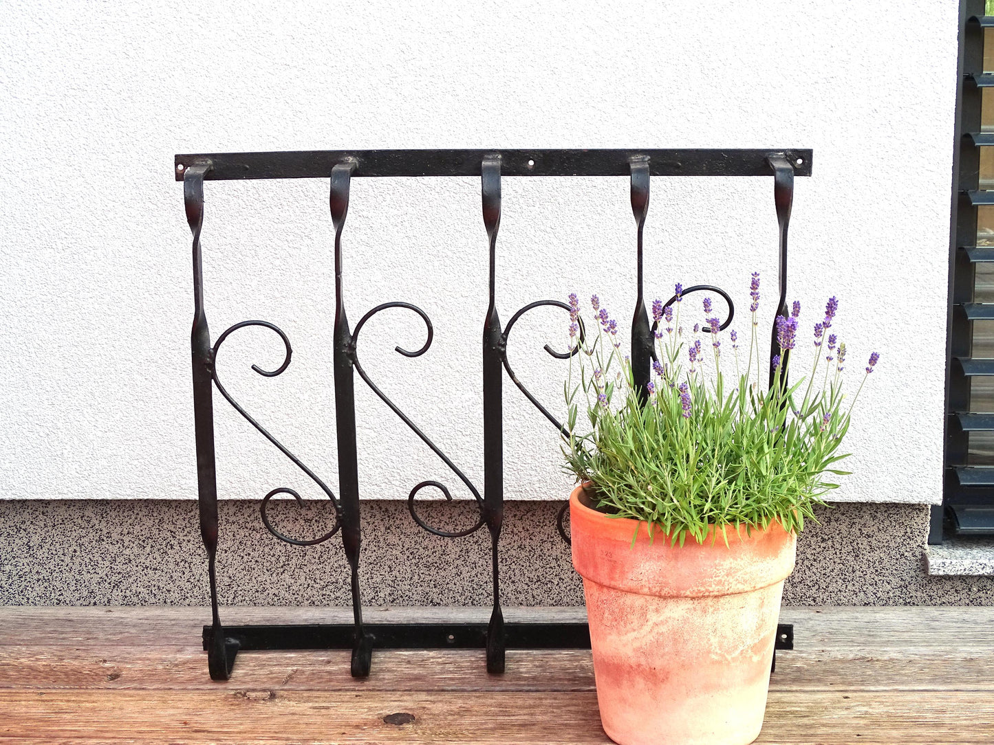 Wrought Iron Window Grille: Brocante Garden Decor, Architectural Salvage