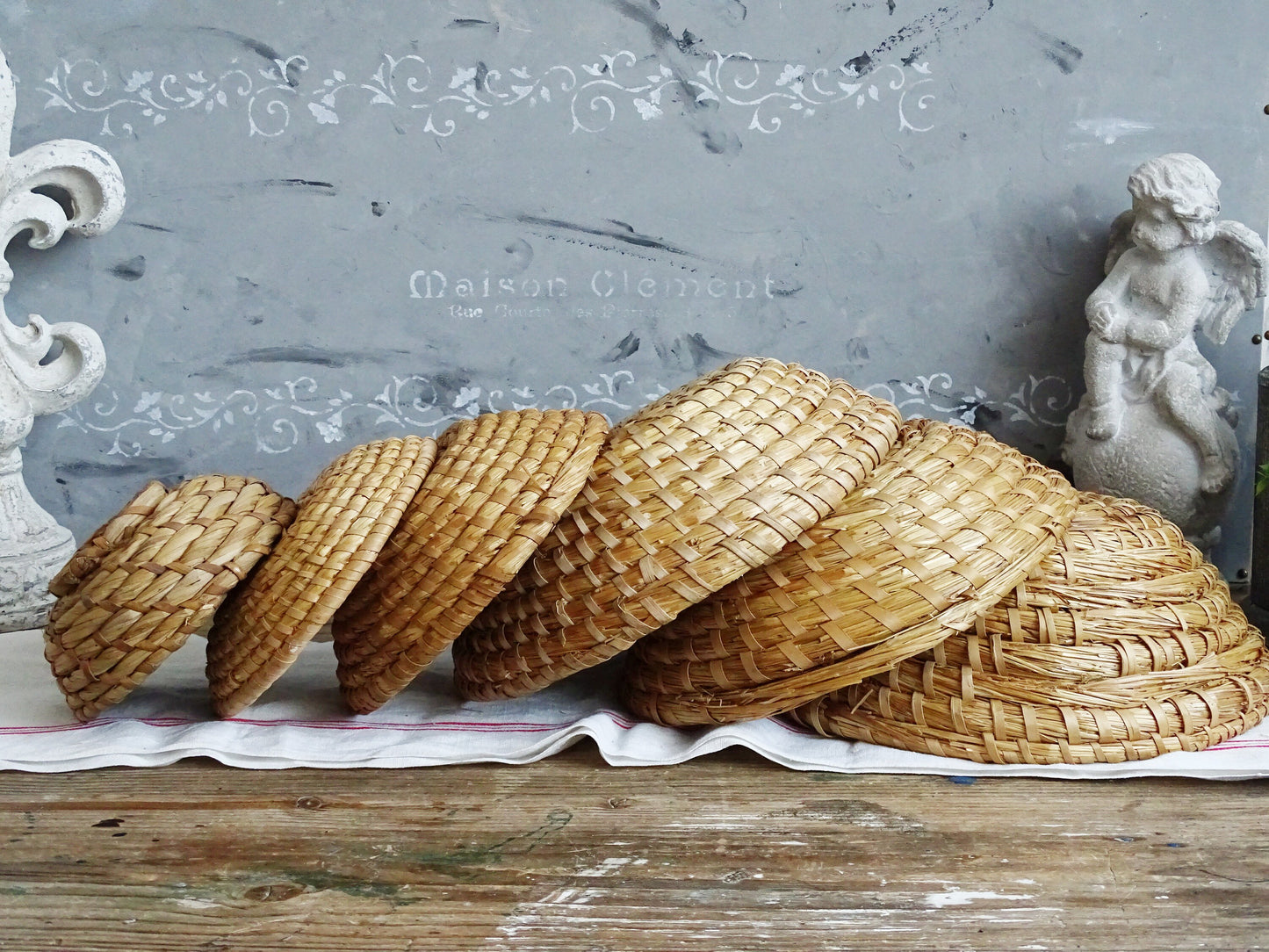 Coiled Rye Basket: Bread Dough Proofing Basket, Farmhouse Decor