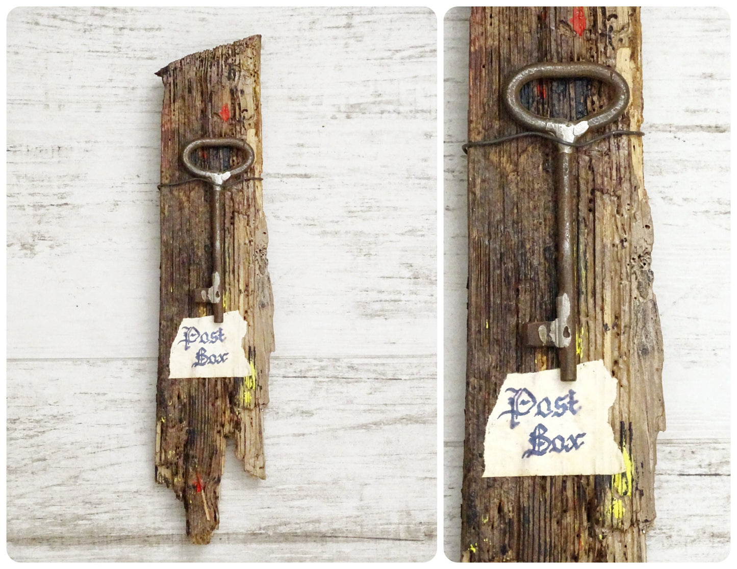 Antique Skeleton Key Barnwood Plaque: Rustic Farmhouse Wall Decor