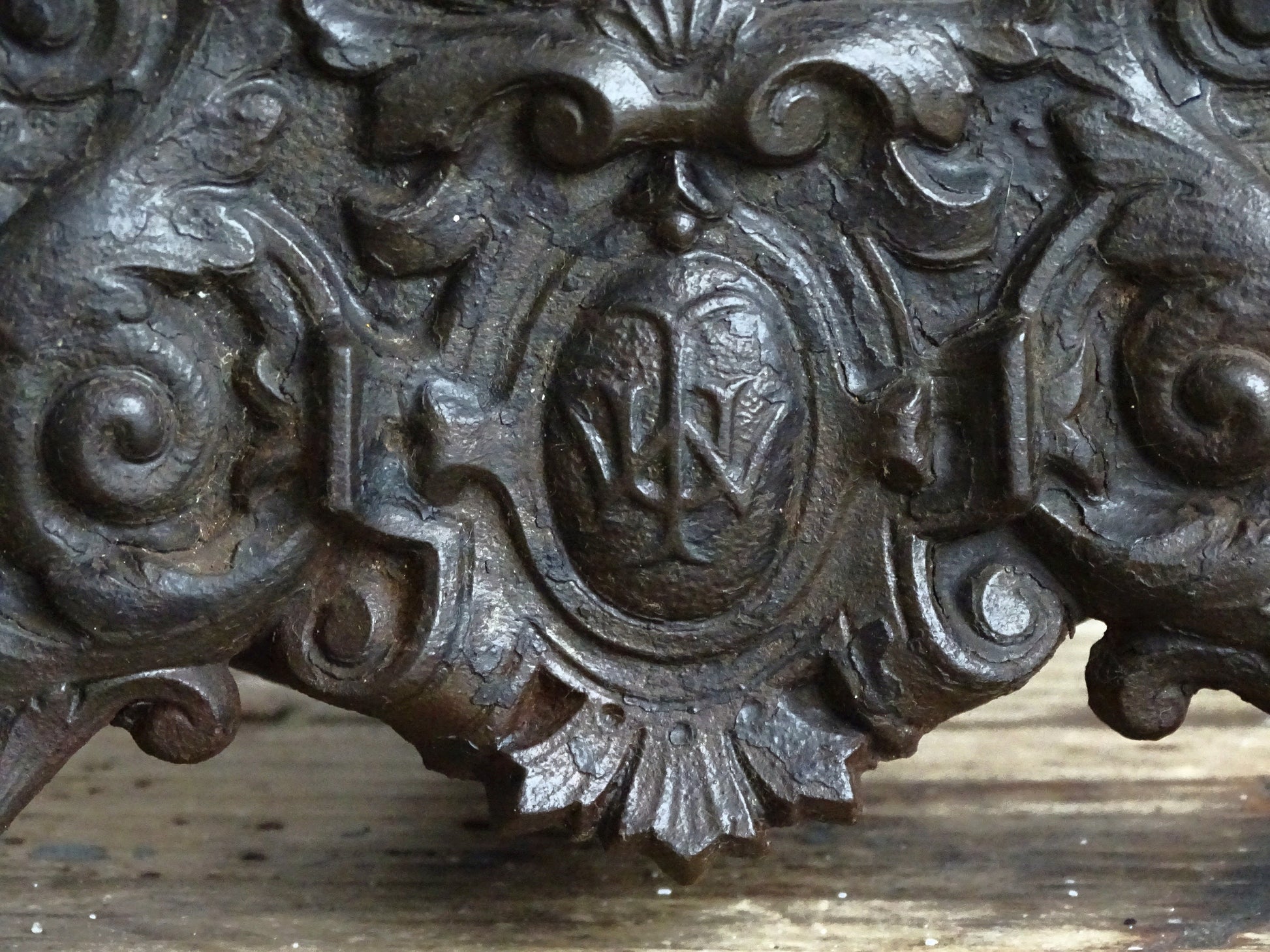 Antique Cast Iron Kitchen Scale: Ornate Farmhouse Decor