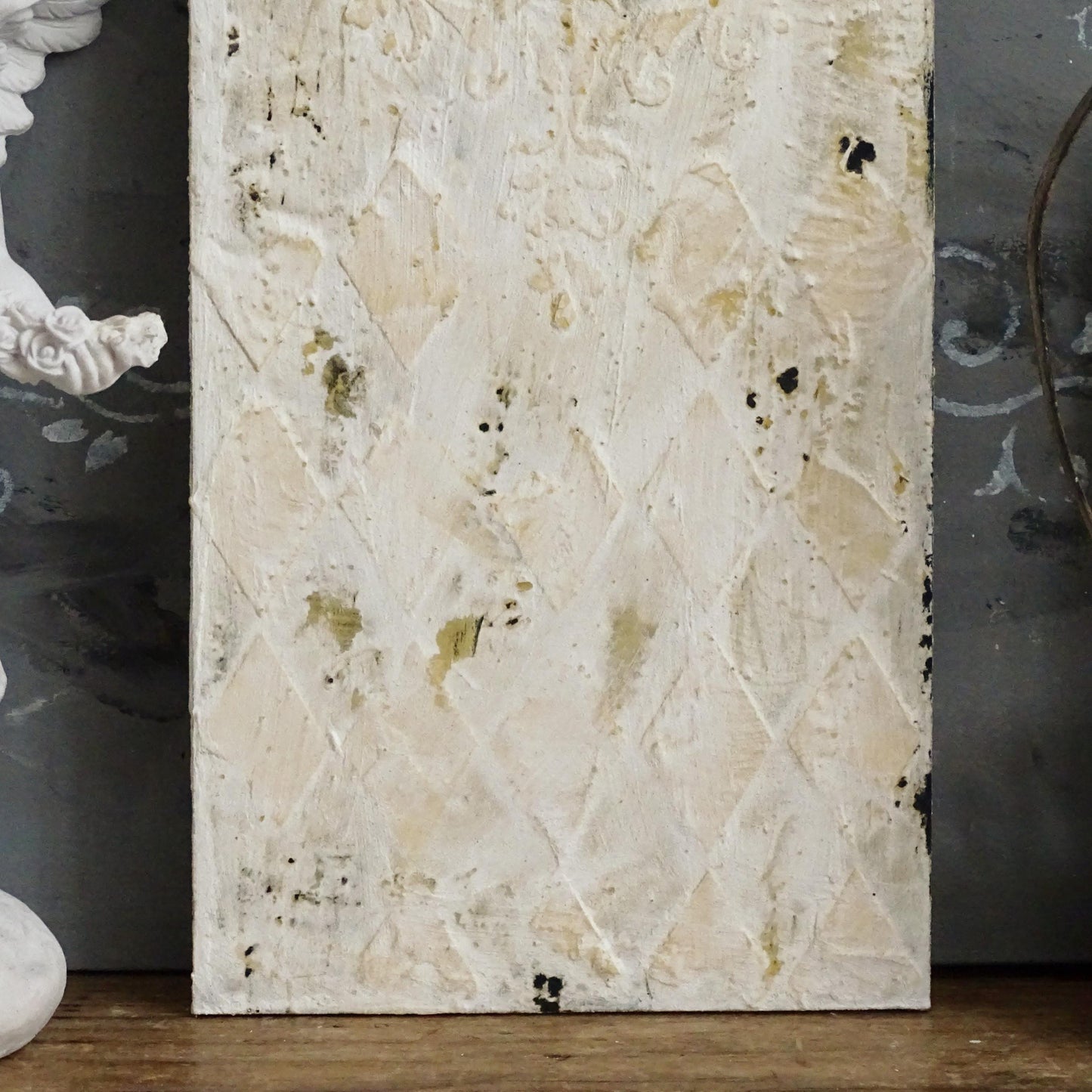 Fresco Cherub Wall Plaque: Shabby Chic Angel Statue Wall French Decor