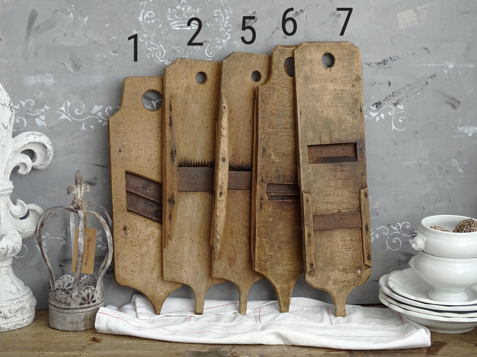 Antique Wood Cabbage Grater: Primitive Farmhouse Kitchen Decor