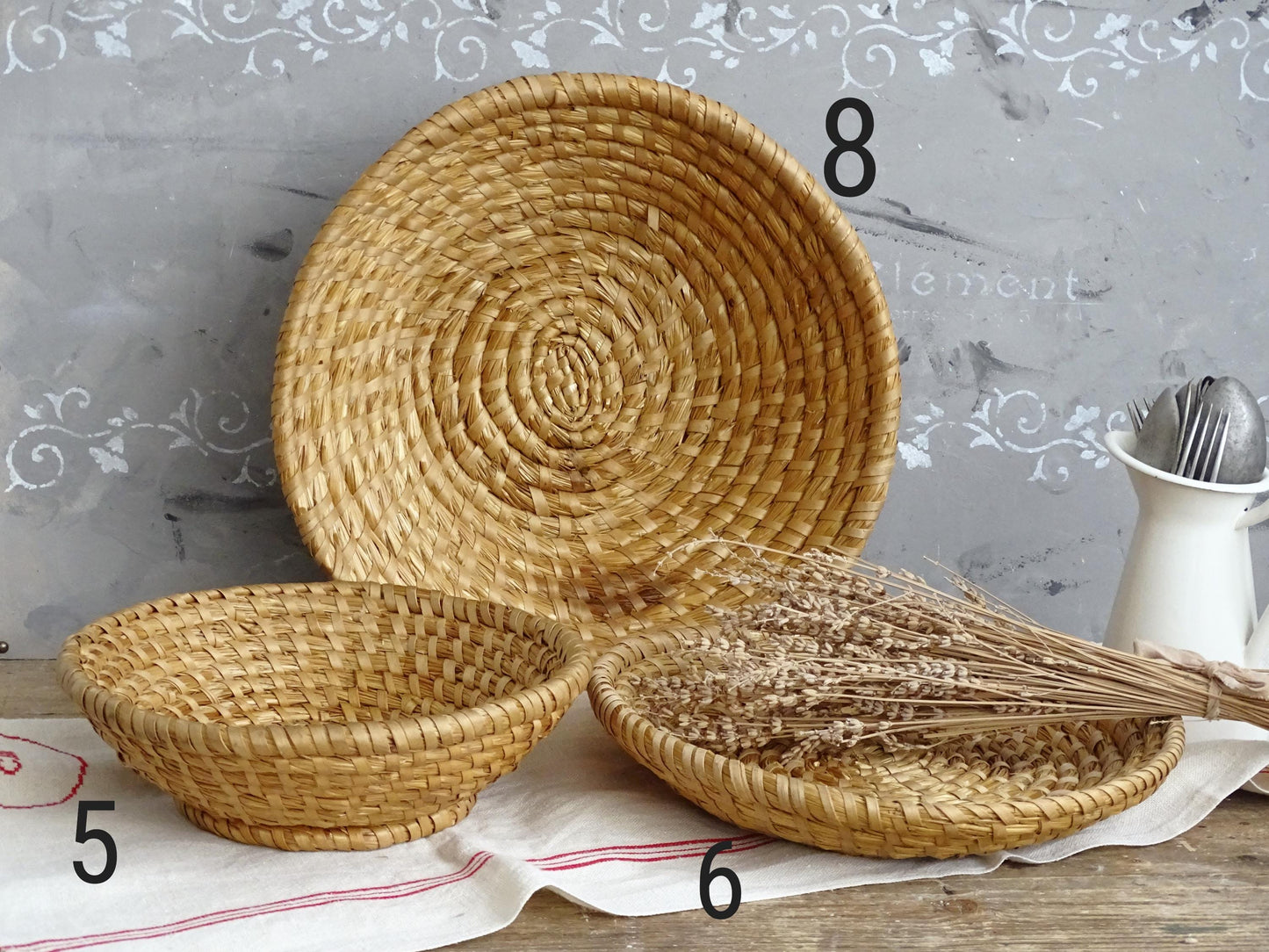 Coiled Rye Basket: Bread Dough Proofing Basket, Farmhouse Decor