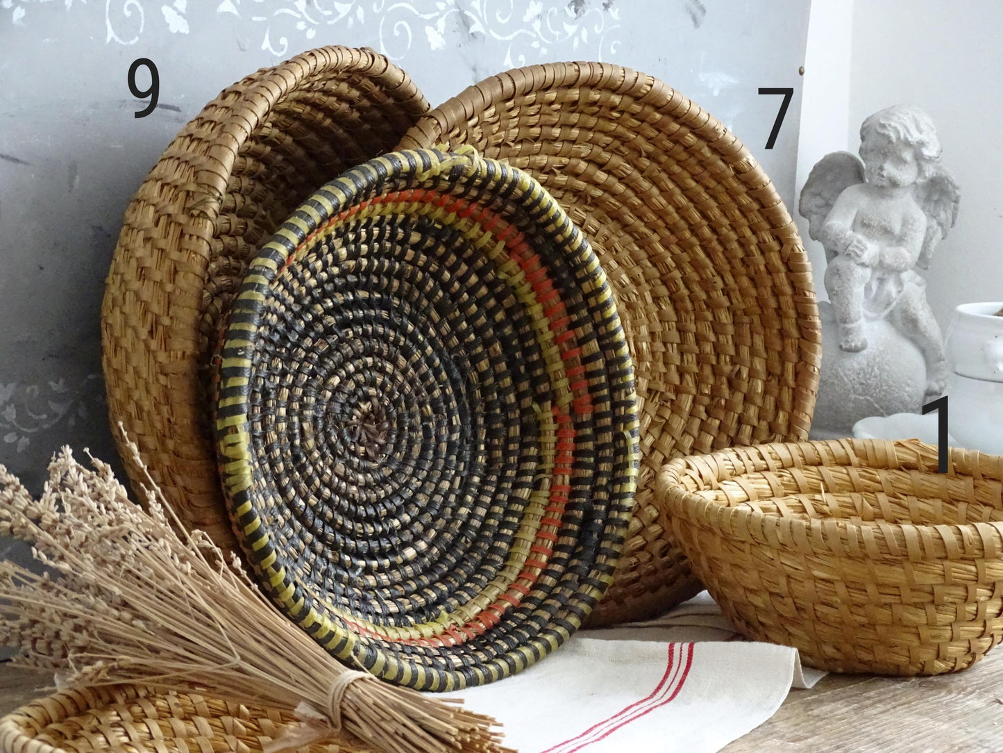 Coiled Rye Basket: Bread Dough Proofing Basket, Farmhouse Decor