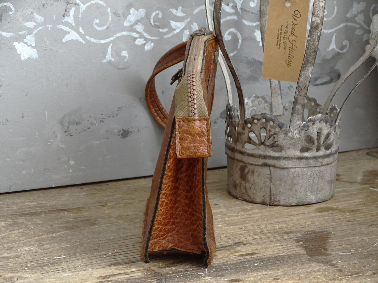 Brown Men Wristlet Faux Leather, Men Wrist Bag, Vegan Leather Clutch Purse, Retro Men Handbag, Men Wallet Satchel, Wrist Pouch, Gift for Him