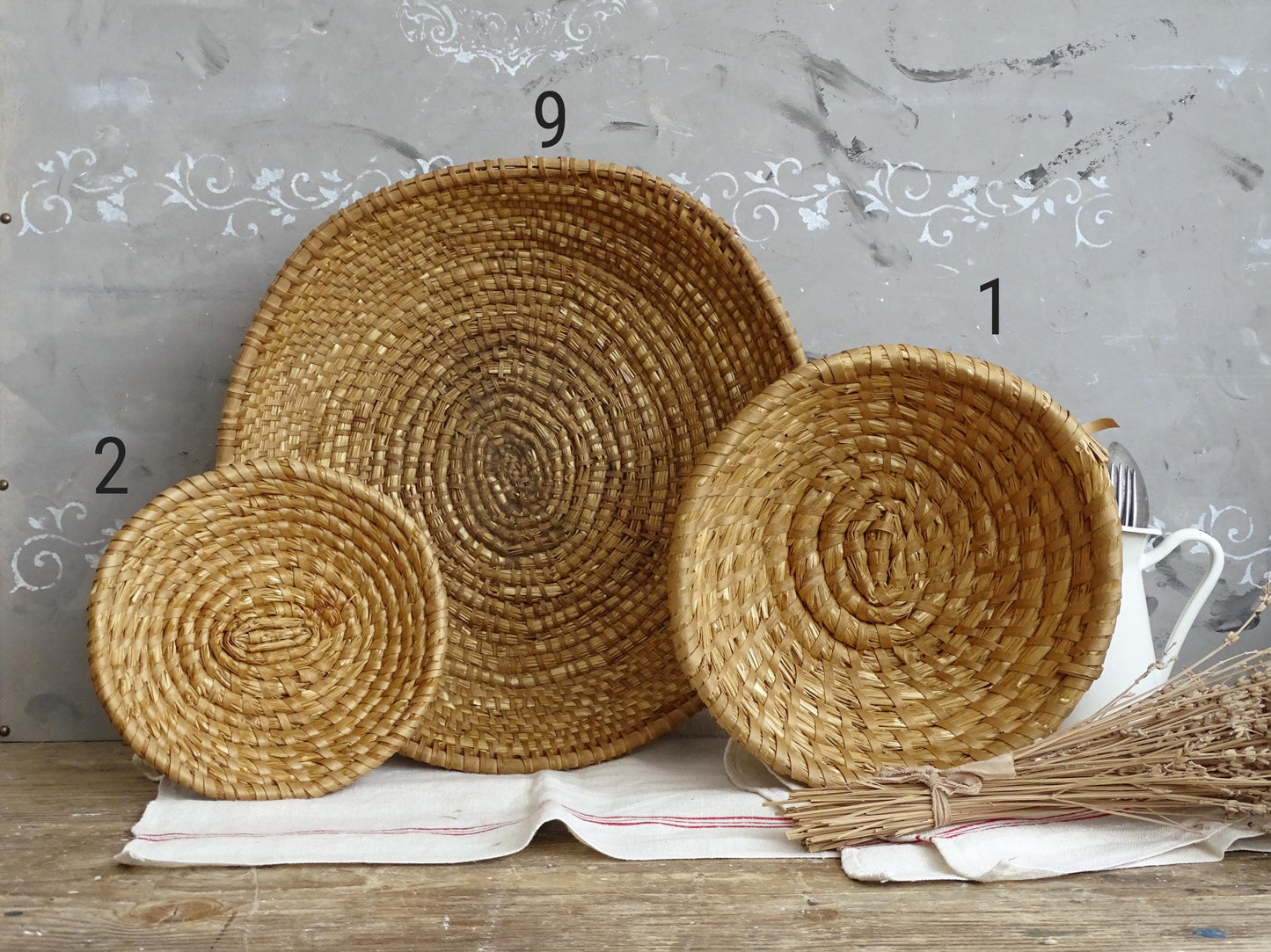 Coiled Rye Basket: Bread Dough Proofing Basket, Farmhouse Decor