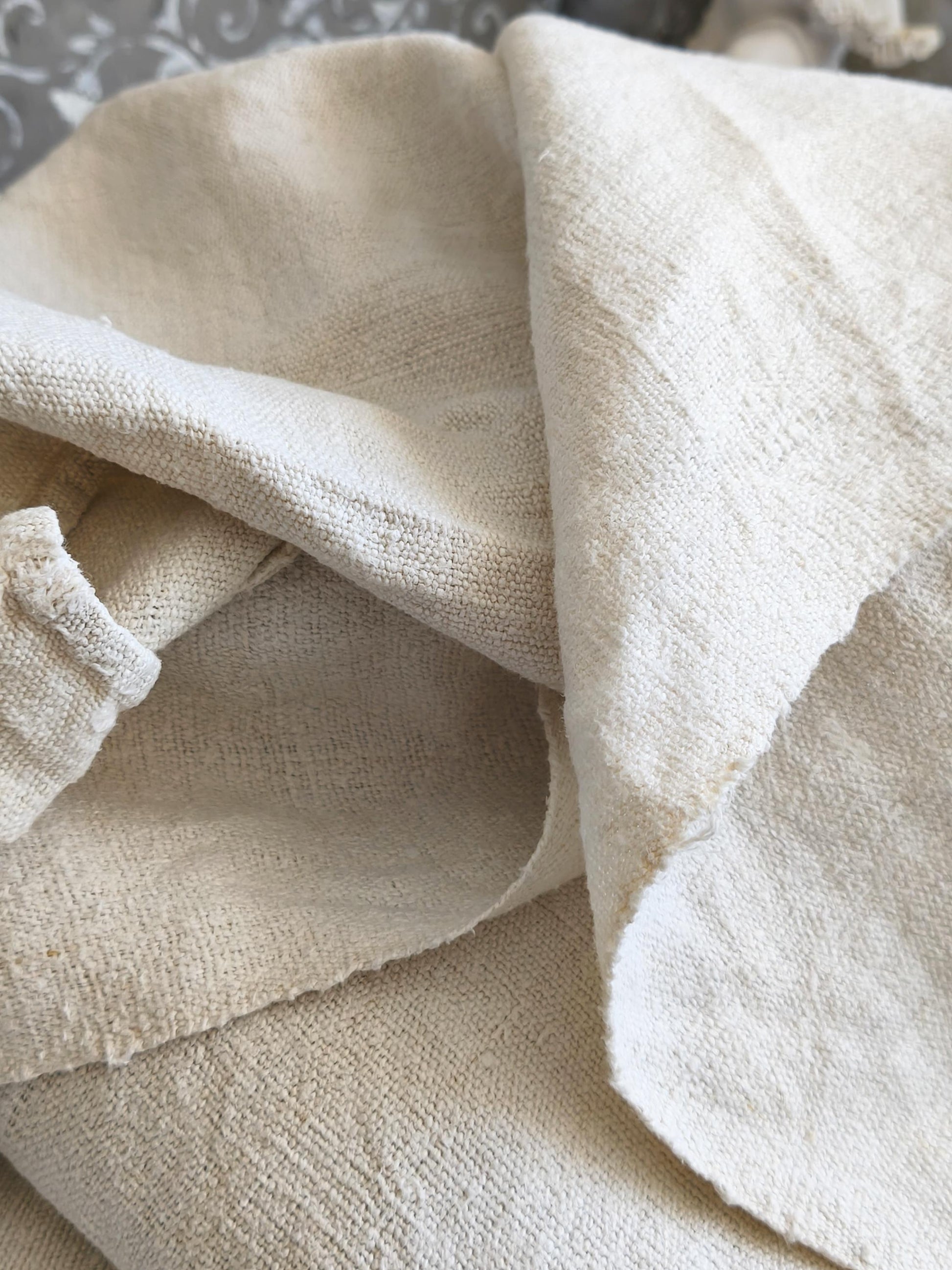 Antique Washed Linen Throw, Bedspread, Summer Blanket, Farmhouse Homespun Sofa Bed Throw, Bedcover Bed Coverlet, Organic Bed Linen