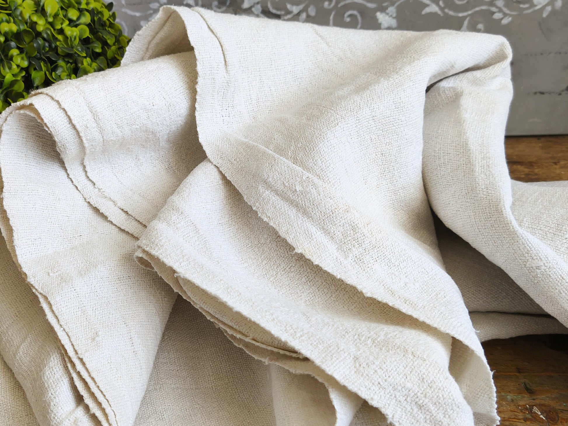 Antique Washed Linen Throw, Bedspread, Summer Blanket, Farmhouse Homespun Sofa Bed Throw, Bedcover Bed Coverlet, Organic Bed Linen