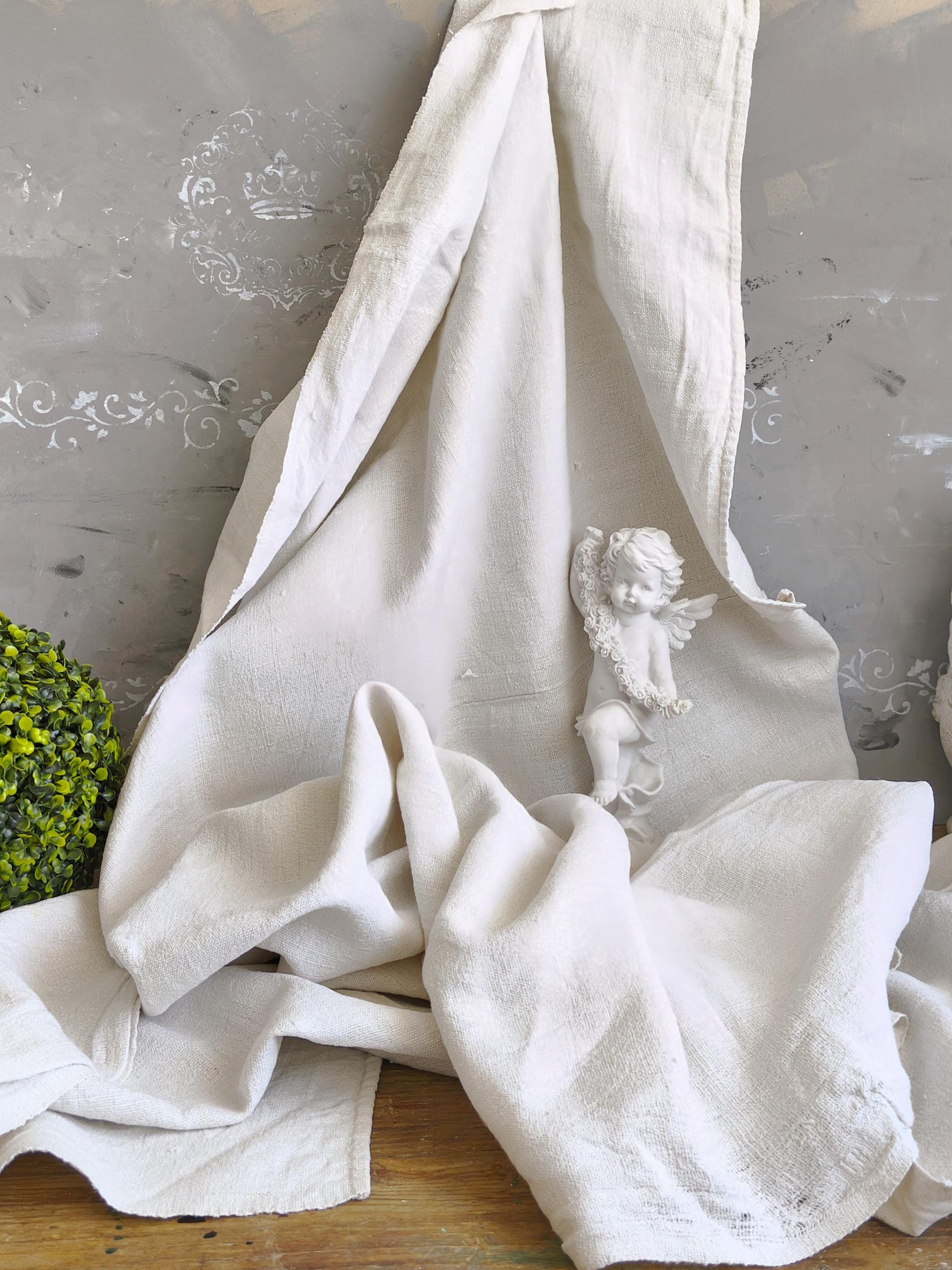Antique Washed Linen Throw, Bedspread, Summer Blanket, Farmhouse Homespun Sofa Bed Throw, Bedcover Bed Coverlet, Organic Bed Linen