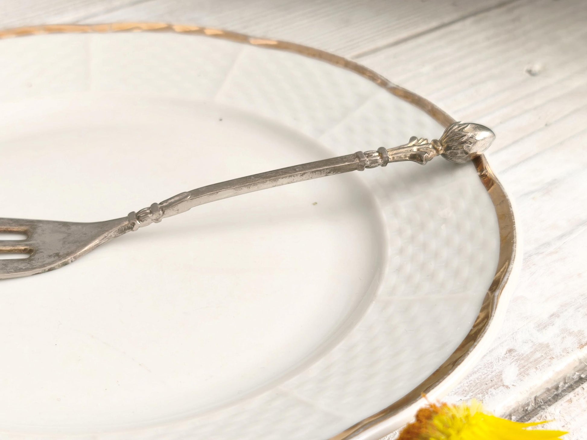 White Porcelain Bread Butter Plate with Gold or Silver Rim, Vintage China Small Side Serving Dish