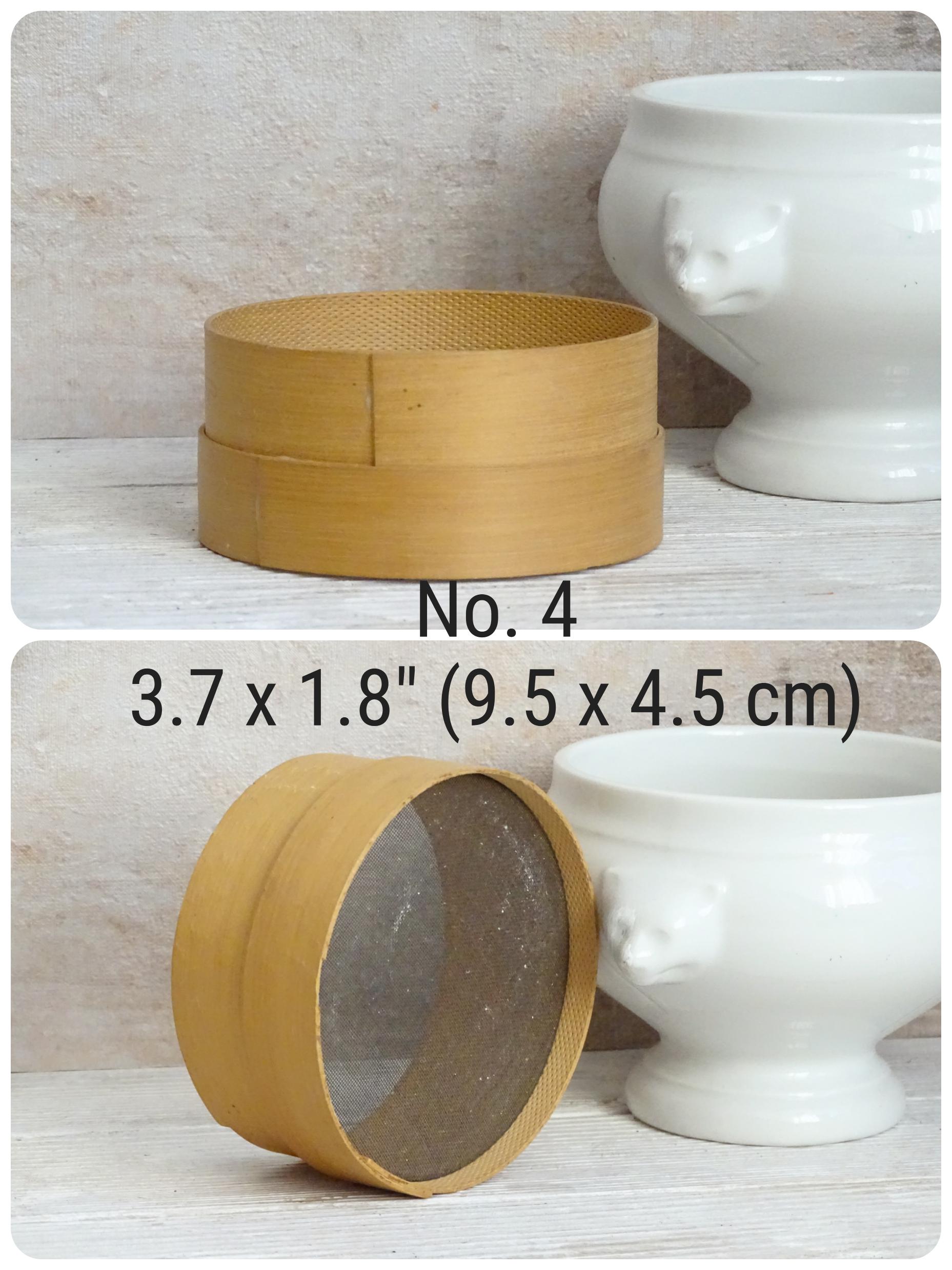 Small Wood Flour Sifter, Bentwood Sieve, Kitchen Baking Utensil, Round Old Sifter, Wood Mesh Colander, French Farmhouse Country Kitchen