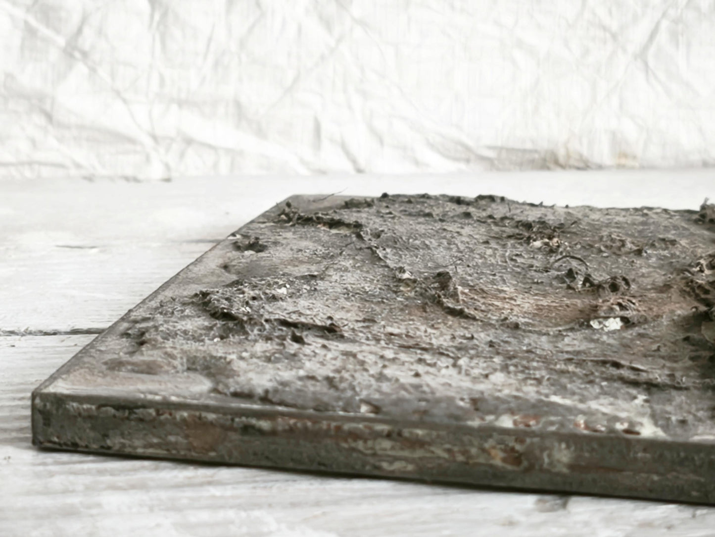 Wabi Sabi Textured Plaster Wall Art, Japandi Neutral Sculpture, Organic Modern Decor