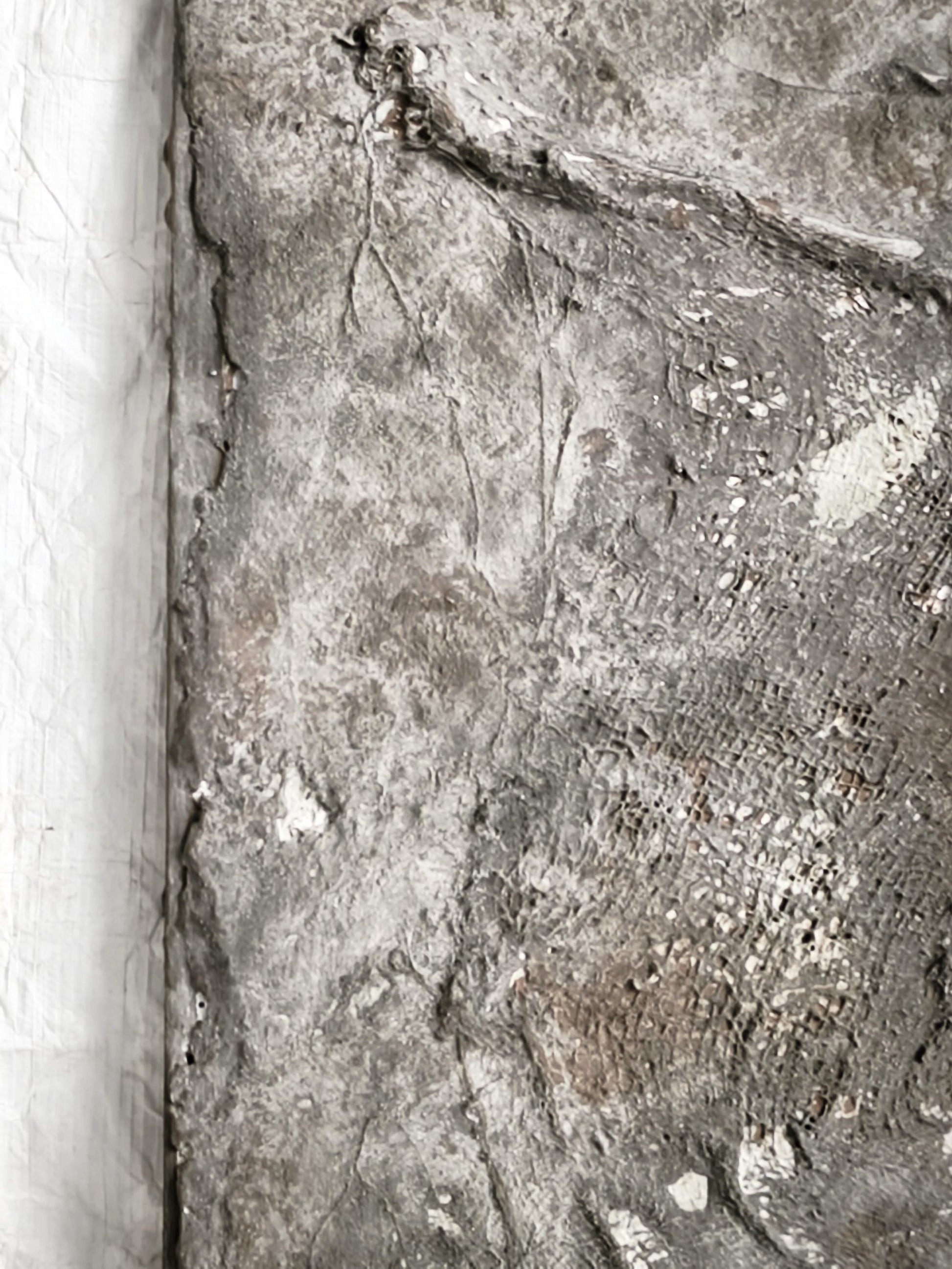 Wabi Sabi Textured Plaster Wall Art, Japandi Neutral Sculpture, Organic Modern Decor