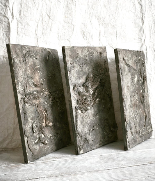 Wabi Sabi Textured Plaster Wall Art, Japandi Neutral Sculpture, Organic Modern Decor