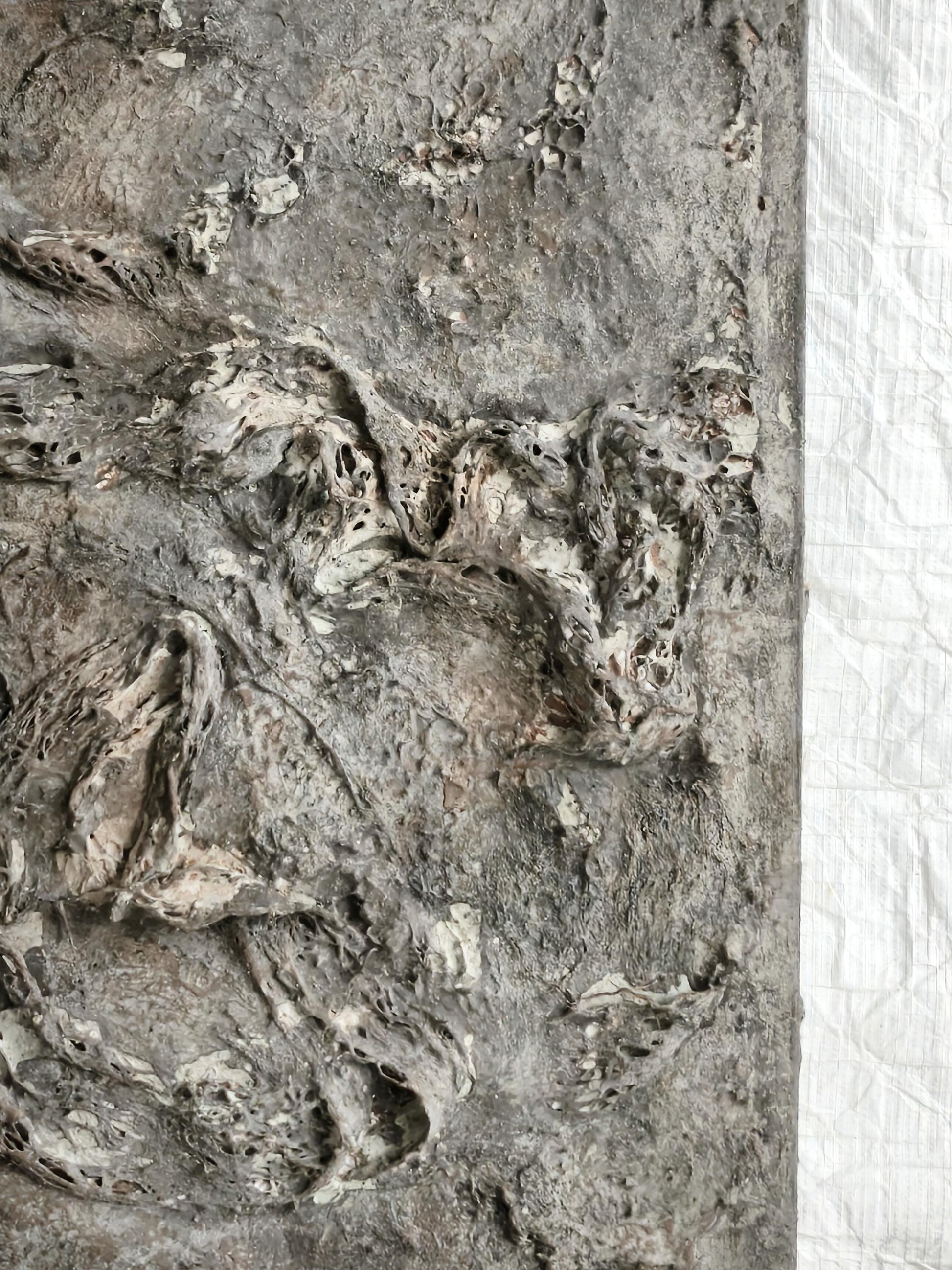 Wabi Sabi Textured Plaster Wall Art, Japandi Neutral Sculpture, Organic Modern Decor