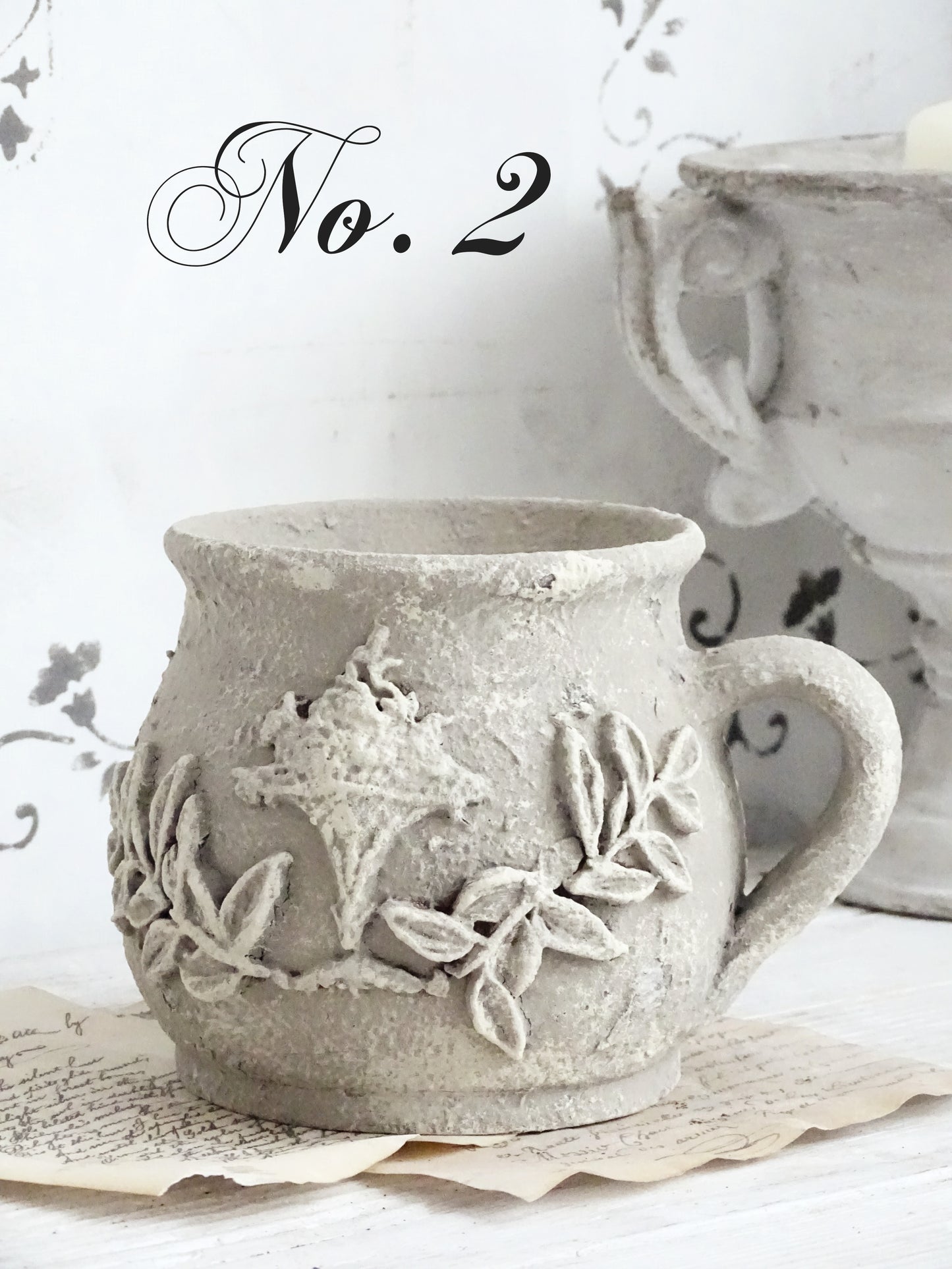 Distressed Gray Ceramic Plant Pot Stone Effect, Textured Planter, Flower Pot Clay Ornaments, Indoor Gardening, Rustic Pottery Vase