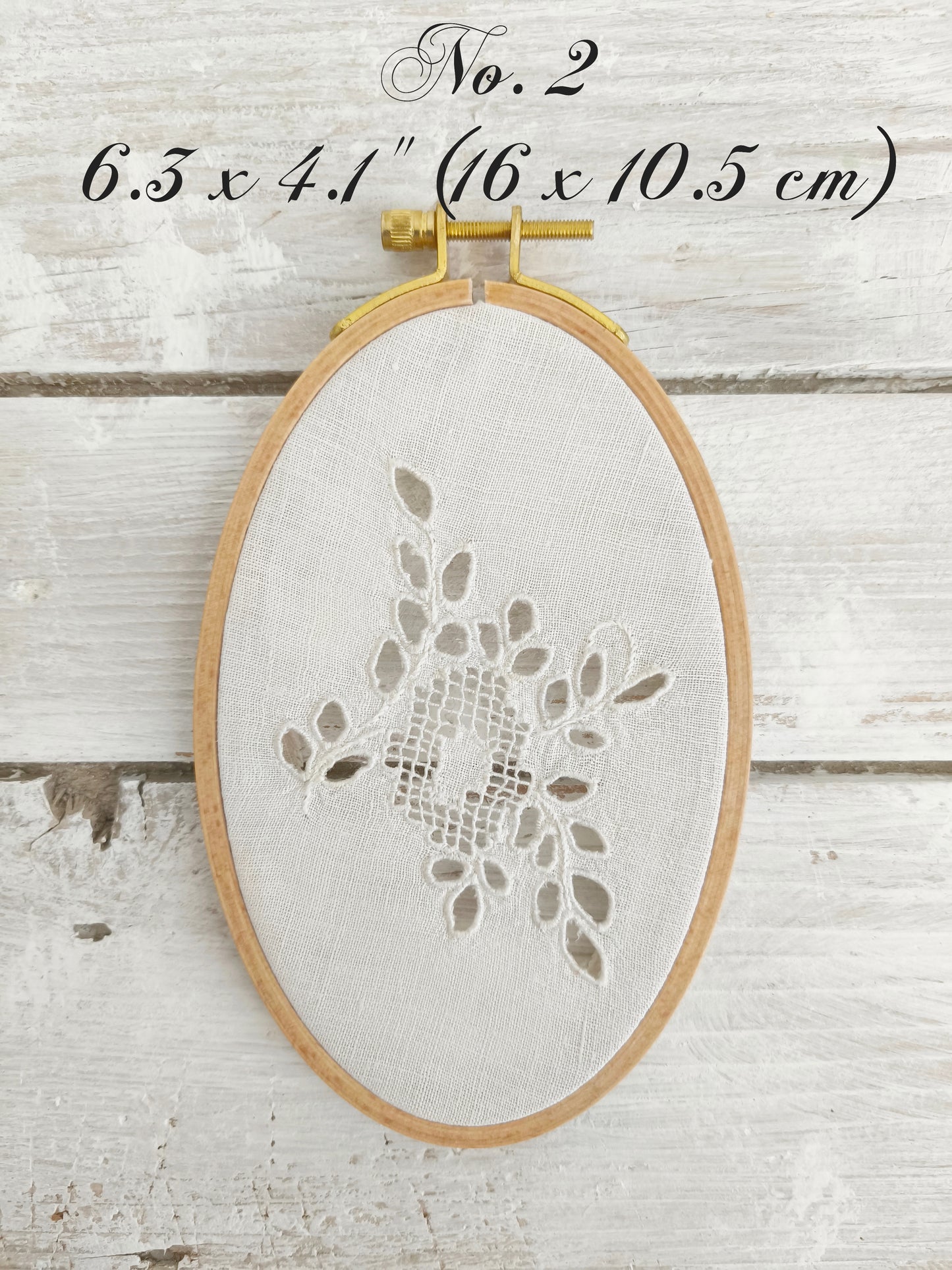Handmade Embroidery Hoop Art Framed Lace