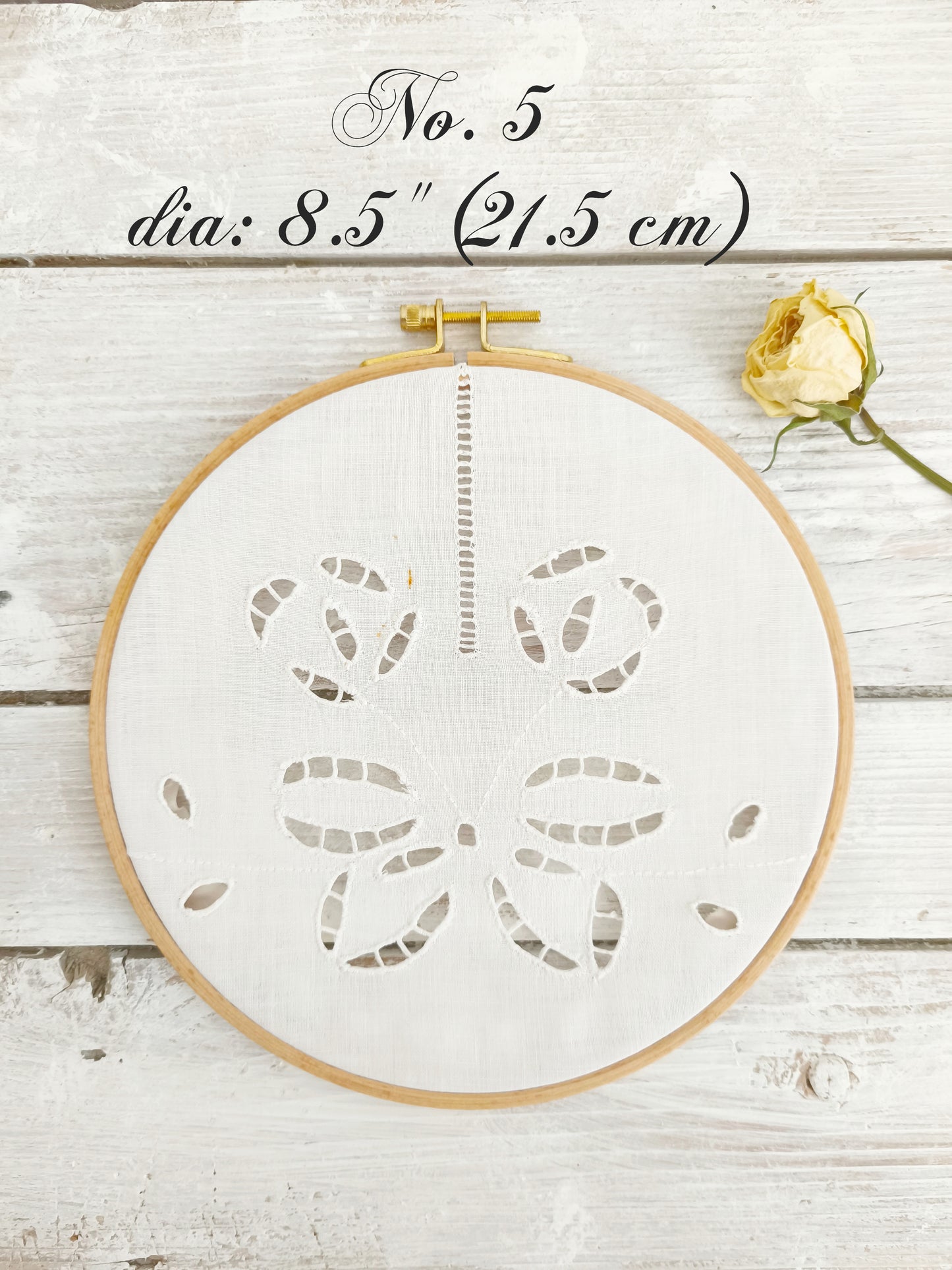 Handmade Embroidery Hoop Art Framed Lace